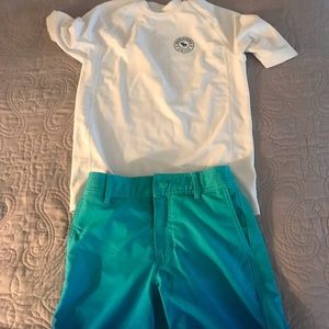 Boys Bathing Suit with Rash-guard Shirt